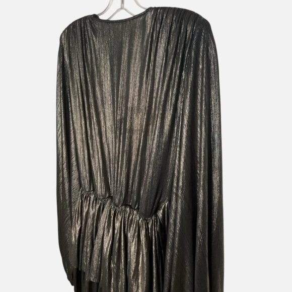 Bronx and Banco Bellerose Mini Dress Tiered Metallic Bronze XS - Picture 6 of 7